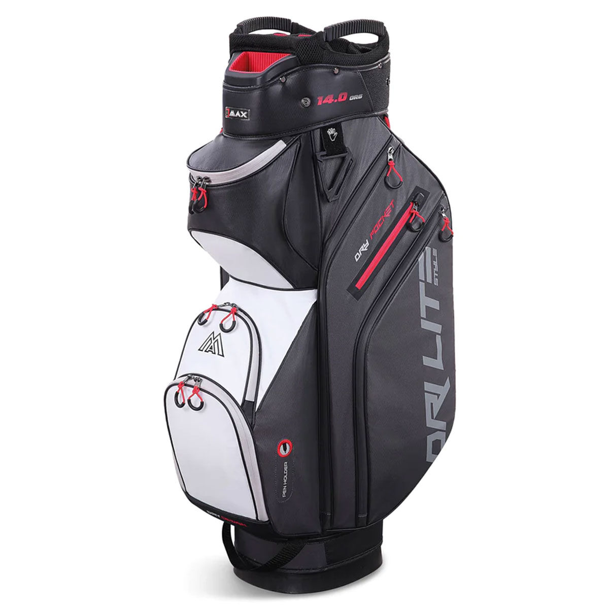 BIG MAX Dri Lite Style Golf Cart Bag, Charcoal/white/black/red | American Golf von BIG MAX
