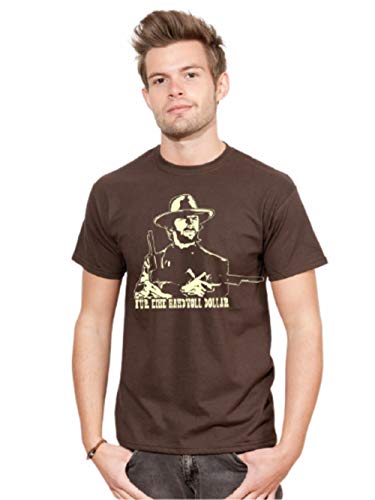 BIGTIME.de T-Shirt Für eine Handvoll Dollar Clint Eastwood Kult Western Film braun Shirt E137 - Gr. XXL von BIGTIME.de