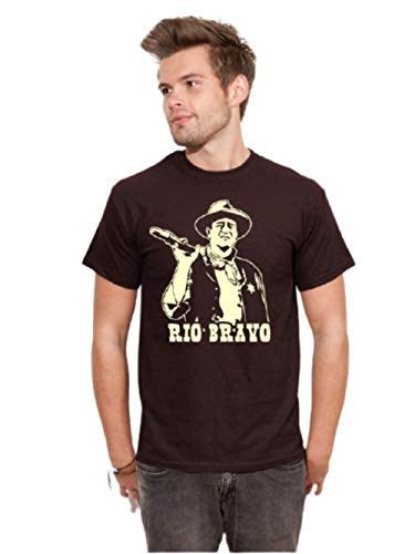 BIGTIME.de T-Shirt John Wayne Rio Bravo Kult Western T-Shirt E149 braun Gr. XXL von BIGTIME.de