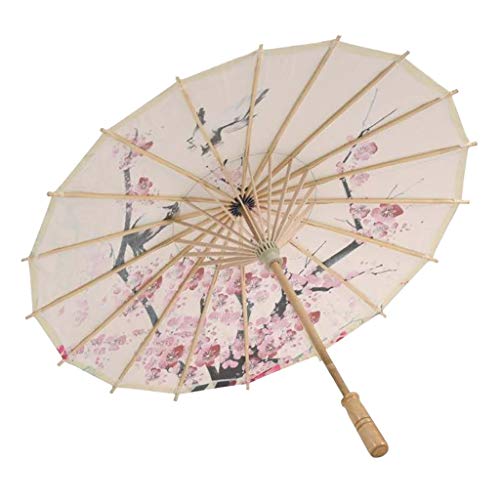 BIISDOST Regenschirm Seide im Stil Deko klassisches Papier Öl Regenschirm Umrel-Tuch chinesische Inneneinrichtung Verstaubare wasserdichte Jacke Für Damen (As Shown, One Size) von BIISDOST