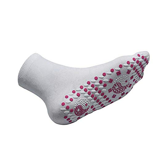 BIISDOST Turmalin warm Socken selbstheizen Unisex Socken Socken Frosch Socken (White, One Size) von BIISDOST