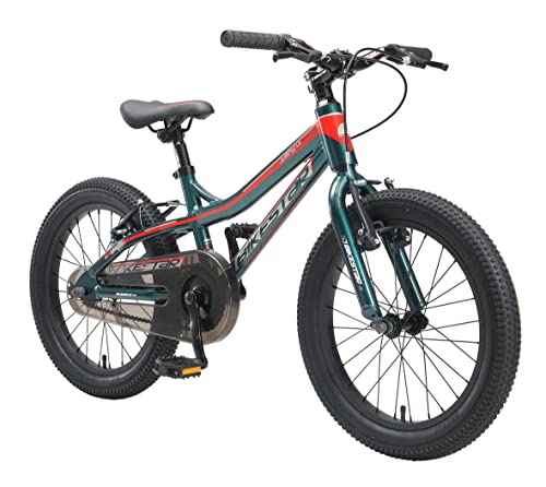 BIKESTAR Kinder Fahrrad Aluminium Mountainbike mit V-Bremse für Mädchen und Jungen ab 5 Jahre | 18 Zoll Kinderrad MTB | Petrol von BIKESTAR