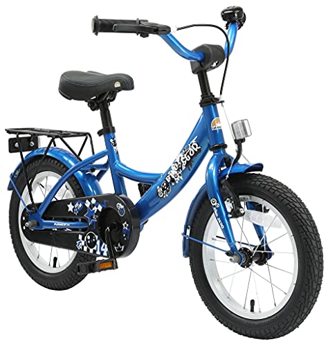 BIKESTAR Kinderfahrrad für Jungen ab 4 Jahre | 14 Zoll Kinderrad Classic | Fahrrad für Kinder Blau | Risikofrei Testen von BIKESTAR