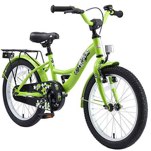BIKESTAR Kinderfahrrad für Jungen ab 5 Jahre | 18 Zoll Kinderrad Classic | Fahrrad für Kinder Grün | Risikofrei Testen von BIKESTAR