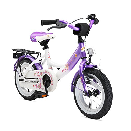 BIKESTAR Kinderfahrrad für Mädchen ab 3-4 Jahre | 12 Zoll Kinderrad Classic | Fahrrad für Kinder Lila & Weiß | Risikofrei Testen von BIKESTAR