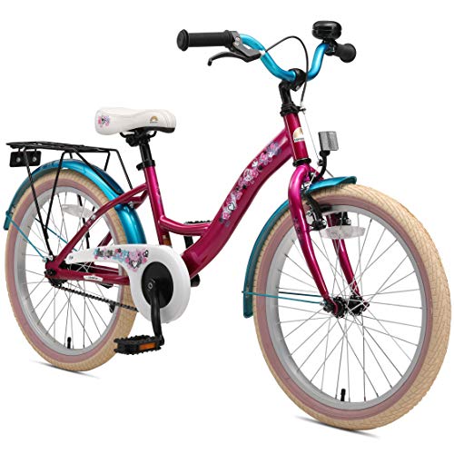 BIKESTAR Kinderfahrrad für Mädchen ab 6 Jahre | 20 Zoll Kinderrad Classic | Fahrrad für Kinder Berry & Türkis | Risikofrei Testen von BIKESTAR