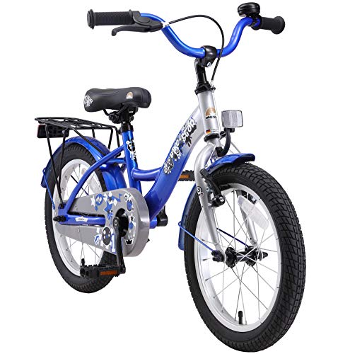 BIKESTAR Kinderfahrrad für Mädchen und Jungen ab 4-5 Jahre | 16 Zoll Kinderrad Classic | Fahrrad für Kinder Silber & Blau | Risikofrei Testen von BIKESTAR