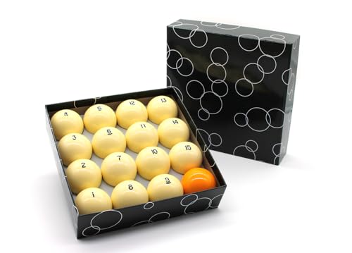 BILMAG Billard Kugelset Billardkugeln Premium, Russische Pyramide, 68mm, Gelbe/Rote Breakkugel (Gelber Breakball) von BILMAG