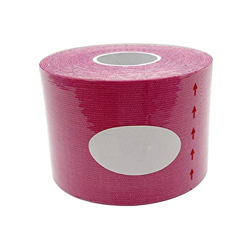 BINCIBH Elastische Binde,Verband Selbstklebend Sports Bandübung Erholung Elastic Band Kinesiology Tape-Muskel-Knieschützer (Color : Pink, Size : 10x5) von BINCIBH