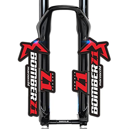BINGYUAN Fahrradgabelaufkleber b.o.m.b.e.r Z1 Wasserdicht Modern White Red PVC Outdoor Fahrradgabel-Aufkleber Dekoration von BINGYUAN