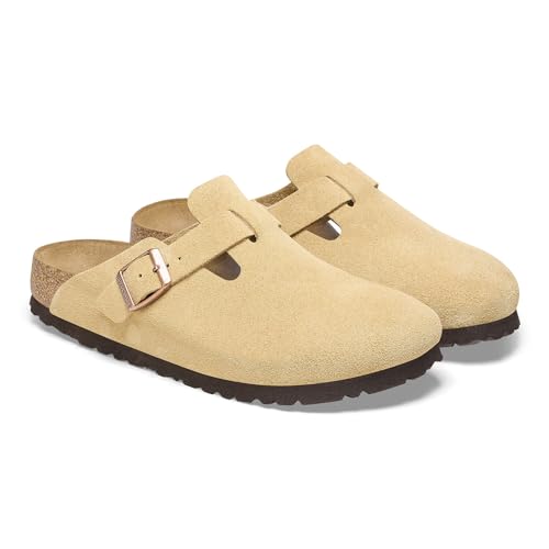 BIRKENSTOCK Damen Boston BS Hausschuhe, Latte Cream, EU 42 von BIRKENSTOCK