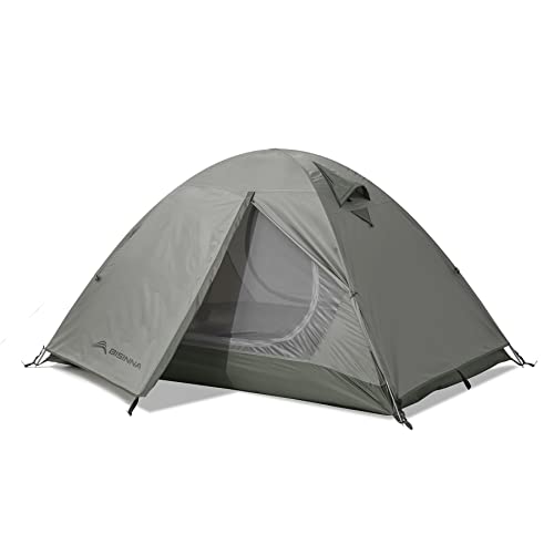 BISINNA Zelt 2 Personen Camping Zelt Einfach Aufzubauen Kuppelzelt 3 Saison Outdoor-Zelt für Familien,Camping,Trecking und Touren (Grün) von BISINNA