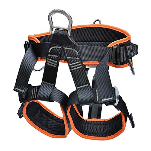 BITANGCHENG Körperkletter-Sicherheitsgurt für Klettern, Abenteueraktivitäten, Bergsteigen, Feuerrettung (Farbe: Orange) WZSS von BITANGCHENG