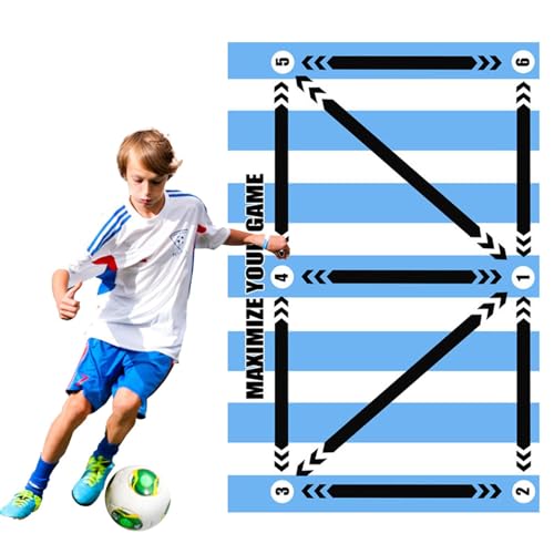 Fußballmatte Fussball Matte 60 X 90cm Fussball Matte Ballkontrolle Kinder Stoßdämpfende Fußballmatte Rutschfeste Fussballmatte Training Leise Trainingsmatte Fußballmatte Für Fussball Sports von BIUDUI