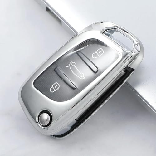 BJFCMLC TPU Soft 3Button Key Case Cover Schlüsselanhänger für Peugeot 107 207 306 307 407 308 607 für Citroen C2 C3 C4 C5 C6 C8 DS4 Protector von BJFCMLC