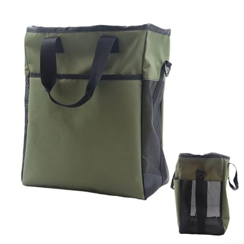 BJMAND Wader Bag Jagdausrüstung Aufbewahrungstasche Verstellbarer Gurt Reißfestes Oxford-Tuch für Jagd und Fliegenfischen Grün, grün, 32* 23*40cm von BJMAND