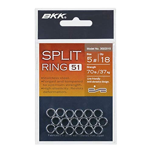 BKK Split Ring 51 Sprengringe Edelstahl #10-136 kg - 9 Stück von BKK