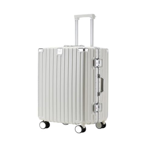 BKRJBDRS Koffer, Aluminiumrahmen-Koffer, multifunktionaler Trolley-Koffer, Universalräder, 20-Zoll-Koffer für Herren- und Damenkoffer von BKRJBDRS