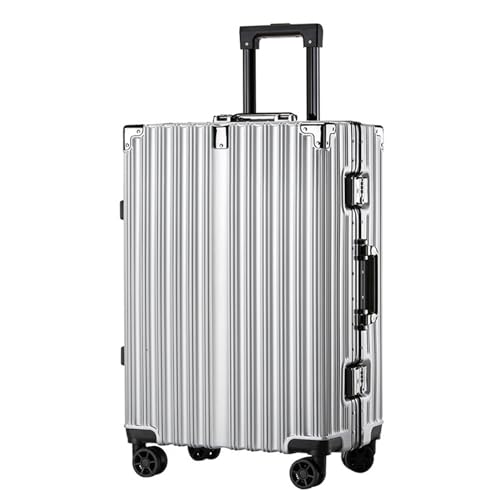 BKRJBDRS Koffer, Gepäck, großer Koffer mit Aluminiumrahmen, leicht, mit Universalrädern, Passwortbox, Trolley, tragbarer Koffer von BKRJBDRS