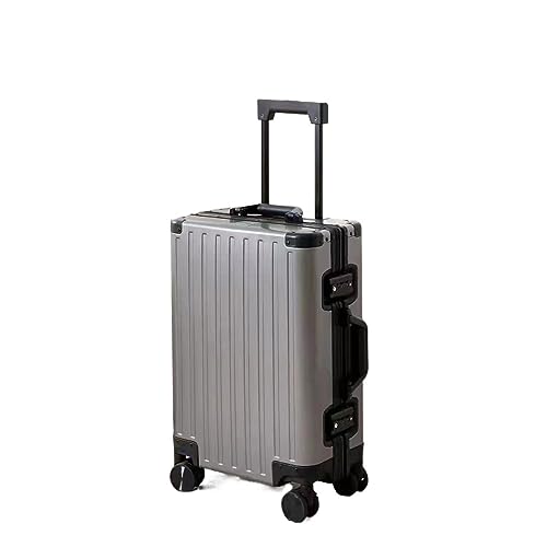 BKRJBDRS Koffer Vollaluminium-Magnesium-Legierung Gepäck Aluminiumlegierung Trolley-Koffer Aluminiumrahmen Metallkoffer Modisches einfaches Gepäck von BKRJBDRS