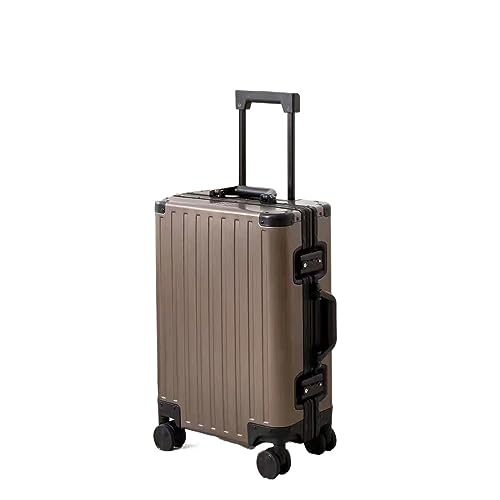 BKRJBDRS Koffer Vollaluminium-Magnesium-Legierung Gepäck Aluminiumlegierung Trolley-Koffer Aluminiumrahmen Metallkoffer Modisches einfaches Gepäck von BKRJBDRS