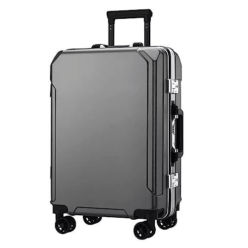 BKRJBDRS Praktische Gepäckkoffer Handgepäck Zwei USB-Ladeanschlüsse Koffer mit Aluminiumrahmen Gepäck mit großer Kapazität Leicht zu bewegen von BKRJBDRS