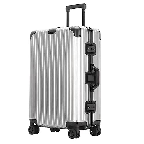 BKRJBDRS Praktischer Gepäckkoffer mit Rollen Handgepäckkoffer Reißverschlussloser Hartschalenkoffer aus Aluminium Leicht zu bewegen von BKRJBDRS