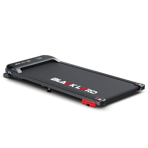 BLACK LORD Faltbares Walking Pad Laufband, 2 in 1 Elektro Home Office Laufband für Joggen und Laufen, Neigung, 3.2HP Fitnessgerät, Tragbar unter Schreibtisch, 140kg Kapazität, MS2, Schwarz von BLACK LORD