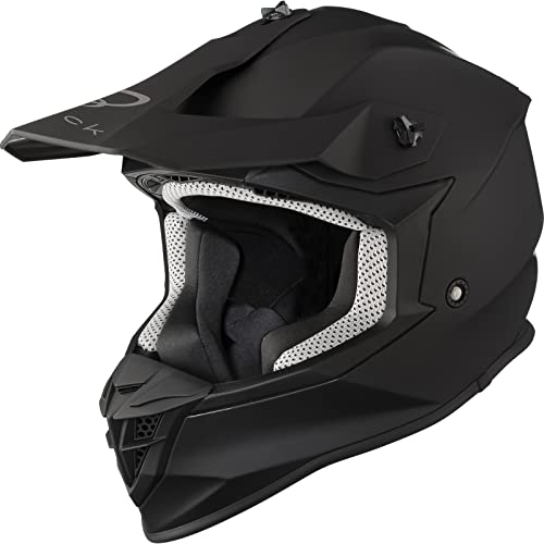 Black Gravel Solid Motocross Helm XS Matt Schwarz von BLACK