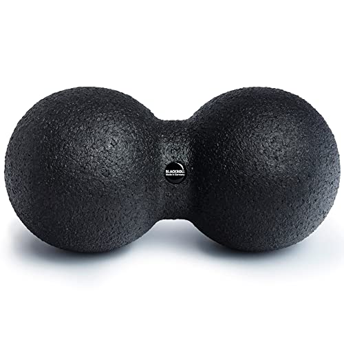 BLACKROLL® DUOBALL 12 (12 cm), Faszienball zur Selbstmassage von parallelen Muskelsträngen, Massageball mit zwei Bällen, Faszien-Duoball für Nacken und Rücken, mittlere Härte, Made in Germany, Schwarz von BLACKROLL