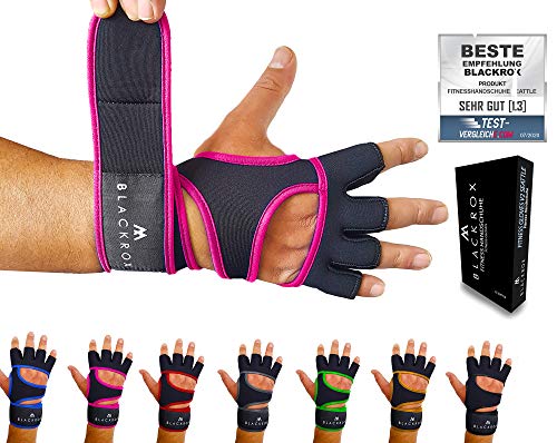 BLACKROX "Seattle Fitnesshandschuhe für Herren und Damen – Atmungsaktiv und mit Handgelenkstütze – Ideal für Kraftsport, Bodybuilding und Gym – Pink, Größe S von BLACKROX