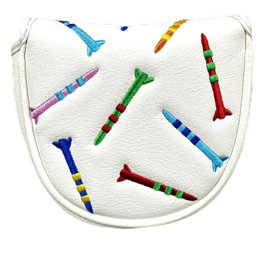 BLASHRD Magnetische Golf-Putter-Abdeckung, PU-Mallet-Putter-Abdeckung, Magnetverschluss, Golfschläger-Abdeckung, Tragbare Golf-Putter-Abdeckung von BLASHRD