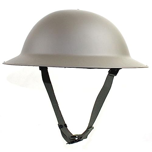 WW2 Helm. Zweiter Weltkrieg Schutzhelm, WWII britische Armee MK-2 Helm Stahl, verstellbare Kinnriemen - Armee-Helm Hut One Size B von BLUEZY