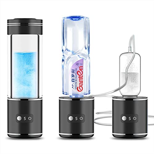 BLUNOA 350Ml Wasserstoff-Wasser-Generator Ionisierte Hydrierte Wasserflasche Mit Inhalator & Adapter Hersteller Von Alkalischen Wasserflaschen Für Wasserstoff Anti-Aging-Antioxidans-Glasflasche von BLUNOA