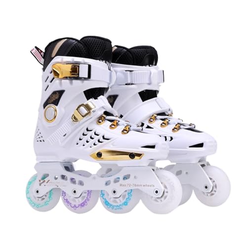 BMOZRM Inline Skates for Frauen Männer, Einstellbar Rollschuhe Damen Erwachsene Rollerskates Fachmann Fitness Roll Schuhe for Anfänger Unisex (Color : A, Size : 41 EU) von BMOZRM