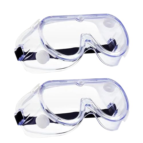 BNOYONERAS Schutzbrille Schutzbrillen Transparent Arbeitsschutzbrille Augenschutzbrille Augenschutz Schutzbrille Sicherheitsbrillen Laborbrille Anti-Beschlag und kratzbeständigen, 2 Stück von BNOYONERAS