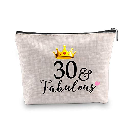 30 and Fabulous Bag Kosmetiktasche zum 30. Geburtstag, für Damen, lustiges Geschenk zum 30. Geburtstag von BNQL