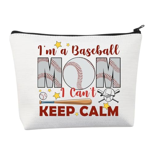 Baseball-Mam-Make-up-Tasche, Baseball-Mama-Geschenk, Baseball-Spieler, Fan, Geschenke, Baseball, Kosmetik, Reise-Kulturbeutel, Baseball-Mom-Make-up-Tasche, Make-up-Tasche von BNQL