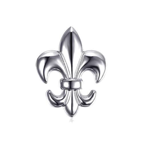 BOBIJOO Jewelry - Pin Brosche Fleur-De-Lis Messing versilbert 22x16mm von BOBIJOO JEWELRY