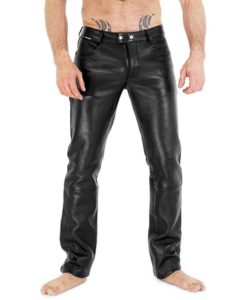 BOCKLE Lederhose Bockle® STRETCH Pants KEVLAR® Herren Lederhoe Lederjeans Biker von BOCKLE