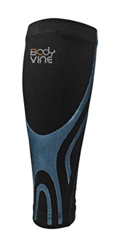 BODYVINE Unisex – Erwachsene Triple Compression Waden Bandage Beinlinge für Wadenkompression mit Power-Band Muscle Support Kinesio Taping, Blau, S von BODYVINE