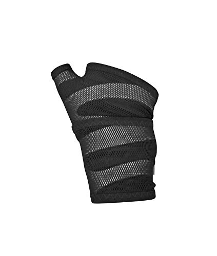 BODYVINE Unisex – Erwachsene Triple Plus 3-Lagen Kompressions Handgelenk Bandage mit Power-Band Compression Taping, Grau, M von BODYVINE