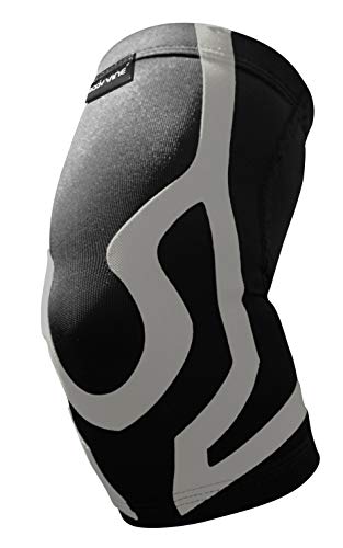 BODYVINE Unisex – Erwachsene Ultrathin Compression Plus Ellbogen Kompressions Bandage mit Power-Band Stabilisator Tape, Grau, M von BODYVINE