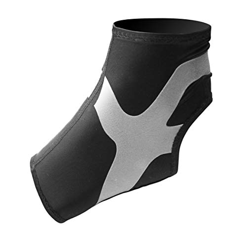 Ultraleicht Ankle Support Plus, Fußgelenk Bandage mit Power-Band Stabilisator Tape - graues Tape - linker Fuß von BODYVINE