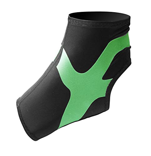 Ultraleicht Ankle Support Plus, Fußgelenk Bandage mit Power-Band Stabilisator Tape - grünes Tape - linker Fuß von BODYVINE