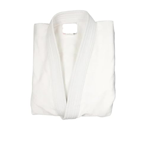 Professioneller Judo-Gi-Kampfsport-Uniform, Single Weave Bleach Kimono, perfekt for Wettkampf oder Training mit weißem Gürtel Für Training(White,XXL-180CM) von BOJHGO