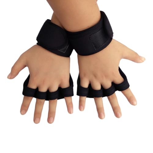 BOLAXHCA M Training Sport Handschuhe Gym Hand Handgelenk Handschuhe für Männer Frauen Workout Handschuhe Schwarz A von BOLAXHCA