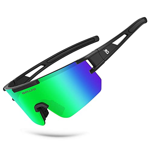 BOLLFO Polarisierte Sport Sonnenbrille, UV400 Schutz Outdoor-Brille für Männer Frauen Jugend Baseball Radfahren Laufen Fahren Golf von BOLLFO