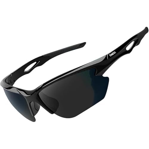 BONDDI Fahrradbrille, Sportbrille für Herren Damen, TR 90 Unbreakable Frame Polarisierte Sportsonnenbrille mit UV400 Schutz von BONDDI