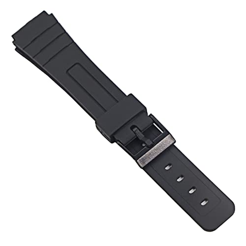 BONOOL 16 mm 18 mm 20 mm Armband Silikon-Gummibänder passend für Casio-Armbanduhren EF ersetzen elektronische Armbanduhren-Armbanduhr Sportarmbänder Uhrenarmband (Farbe: Schwarz, Größe: 18 mm) von BONOOL